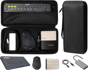 CaseSack All in 1 Organizing case for Logitech K380, Pebble/POP/M720 Mouse and PSS/Portable HD Like, Type C hub/Adapter hub