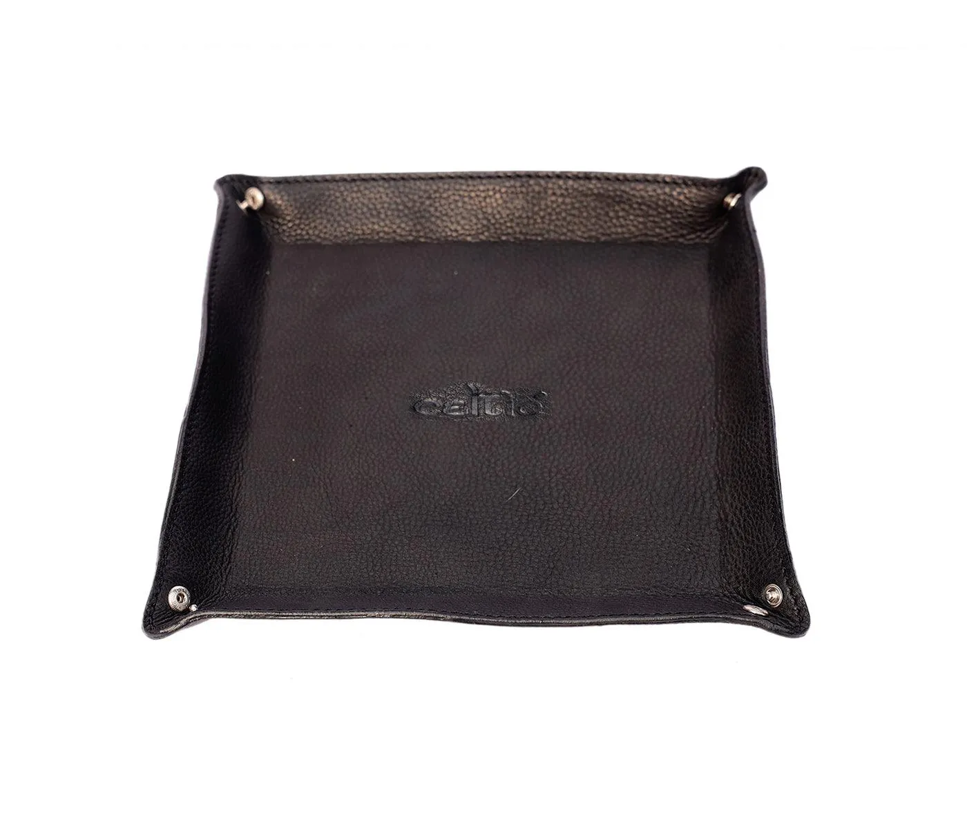 Celtic Black Color Pure Leather Tray For Office Use