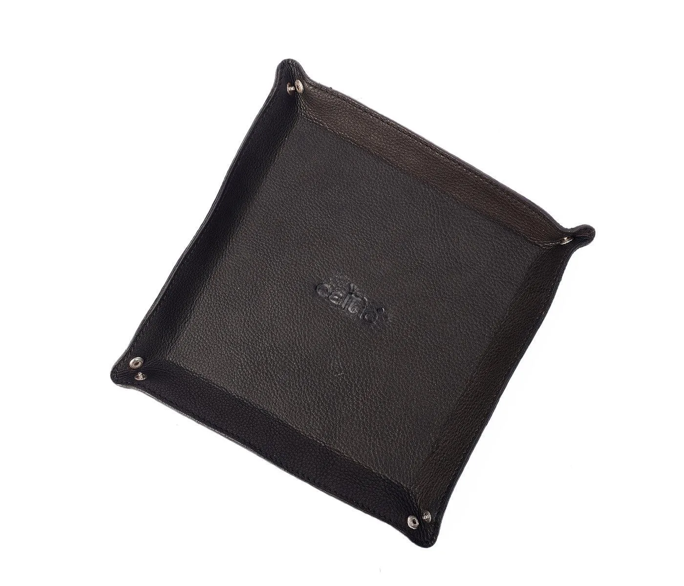 Celtic Black Color Pure Leather Tray For Office Use