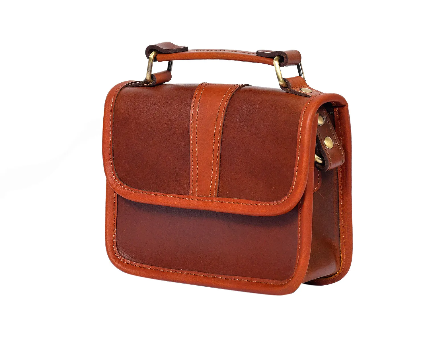 Celtic brown color pure leather sling bag with glorious design for women and girls | Party wear, Art: BG-1155