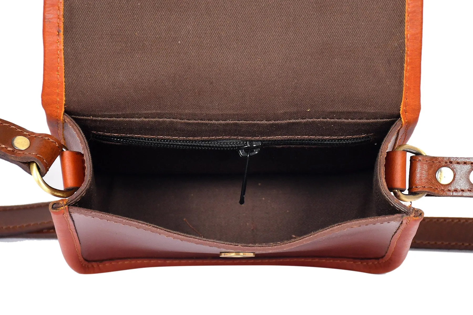 Celtic brown color pure leather sling bag with glorious design for women and girls | Party wear, Art: BG-1155