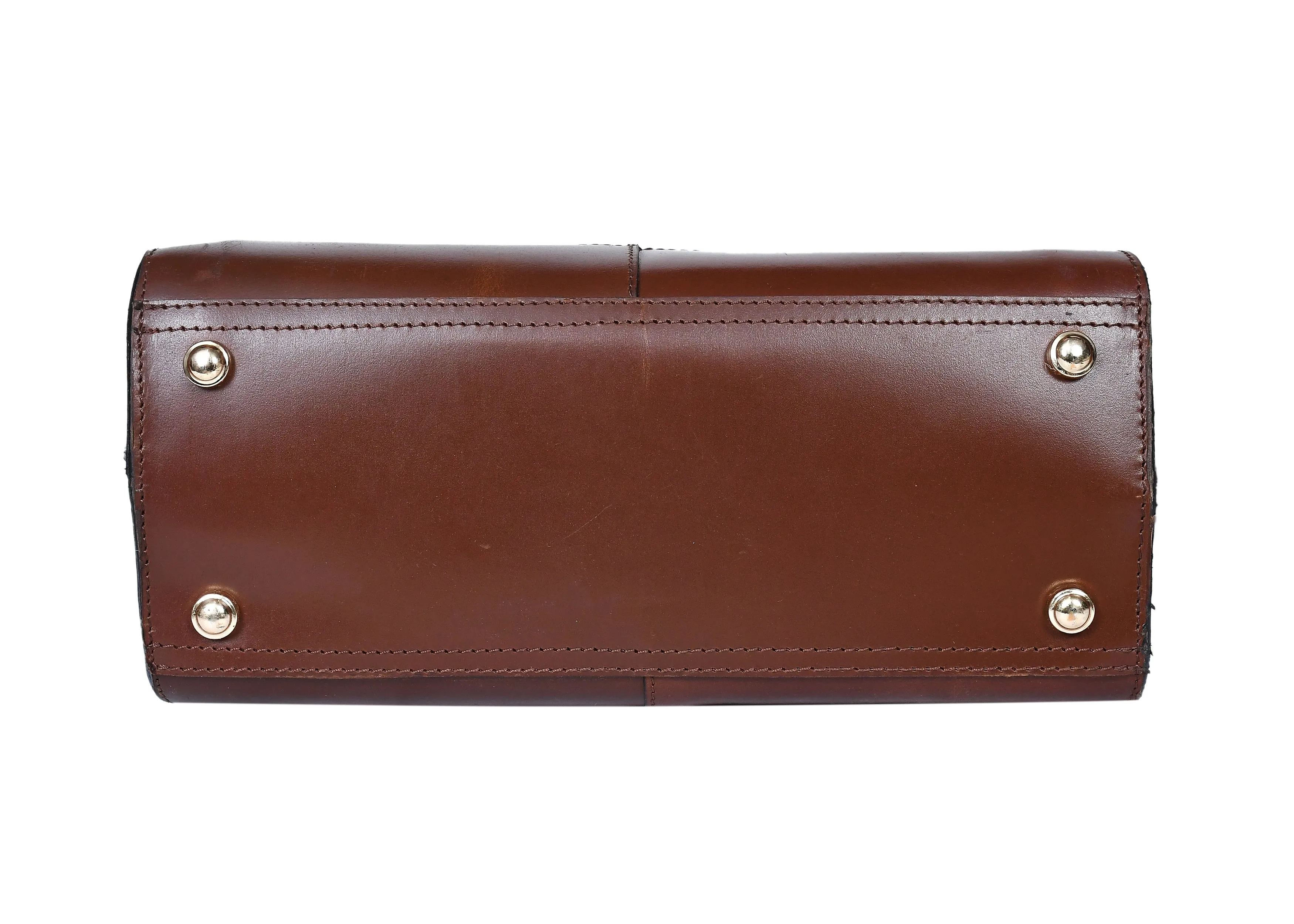 Celtic brown or black color pure leather Shoulder bag for girls and women with glorious design | Party wear.  Art: BG-1555