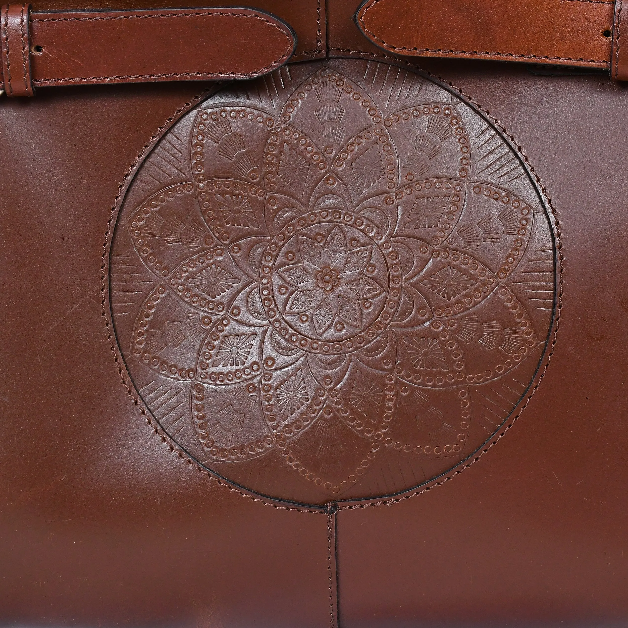 Celtic brown or black color pure leather Shoulder bag for girls and women with glorious design | Party wear.  Art: BG-1555