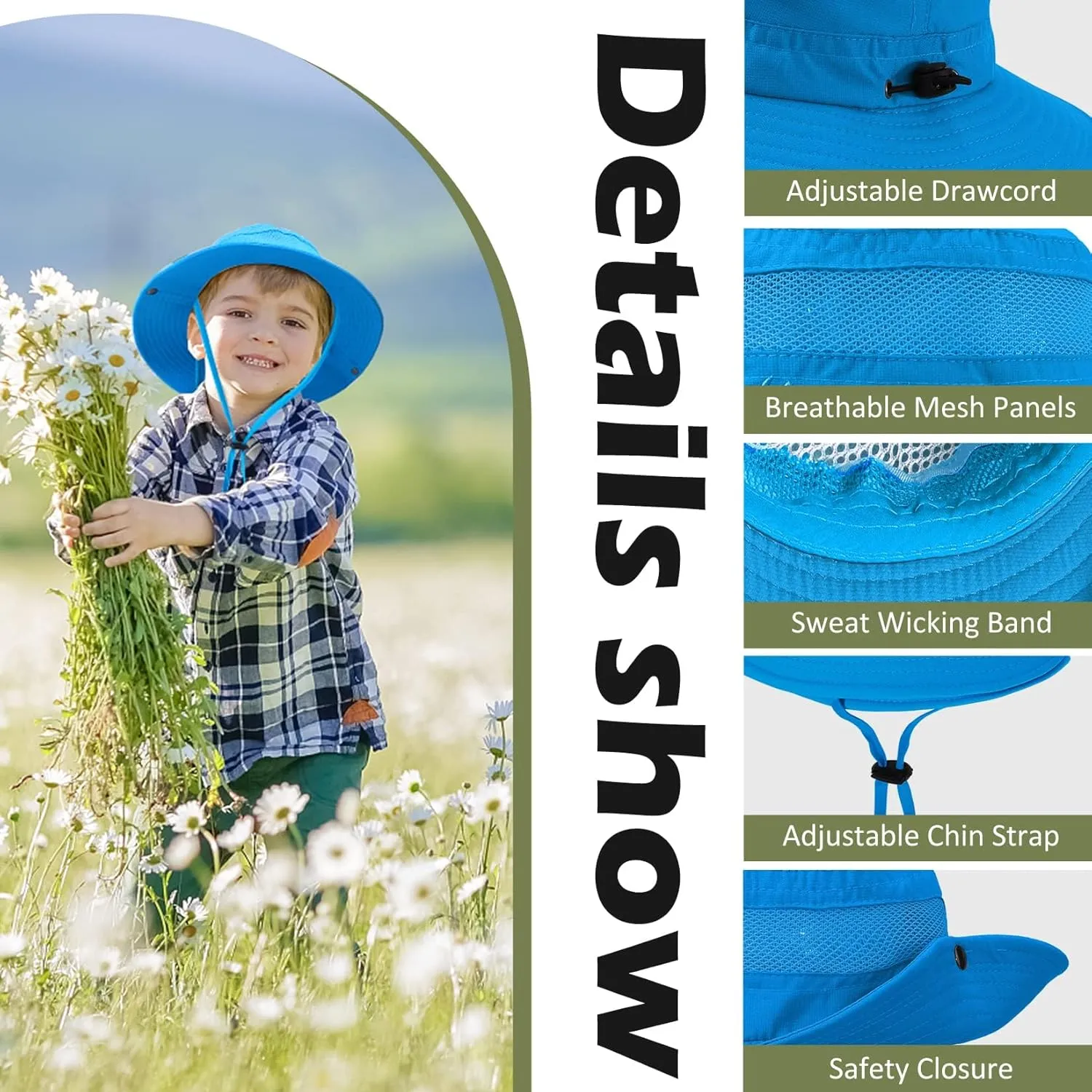 Century Star Outdoor Kids Sun Hat - Beach & Fishing Safari Hat with UPF 50  Protection