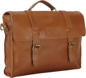 CHALLENGER Genuine Leather Laptop Bag 15" x 11.75" Messenger Bag Gift 12LB002