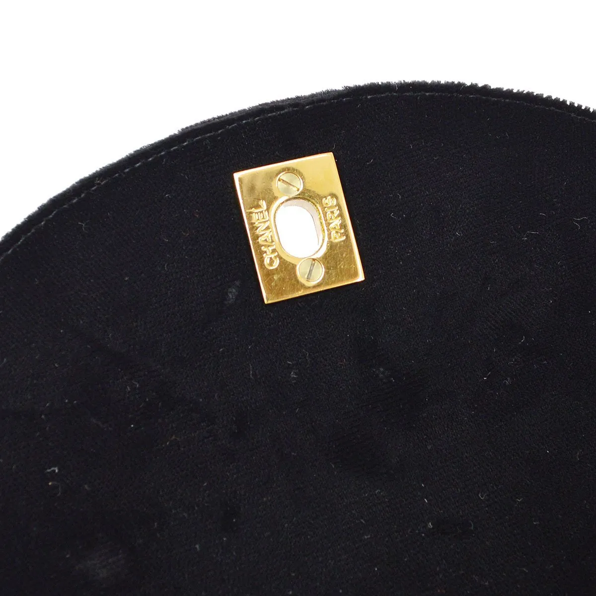 CHANEL * 1990s Black Velvet DUMA Backpack Medium