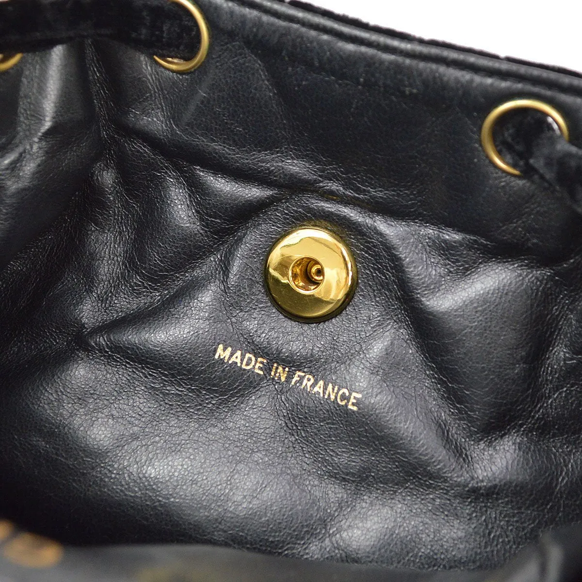 CHANEL * 1990s Black Velvet DUMA Backpack Medium