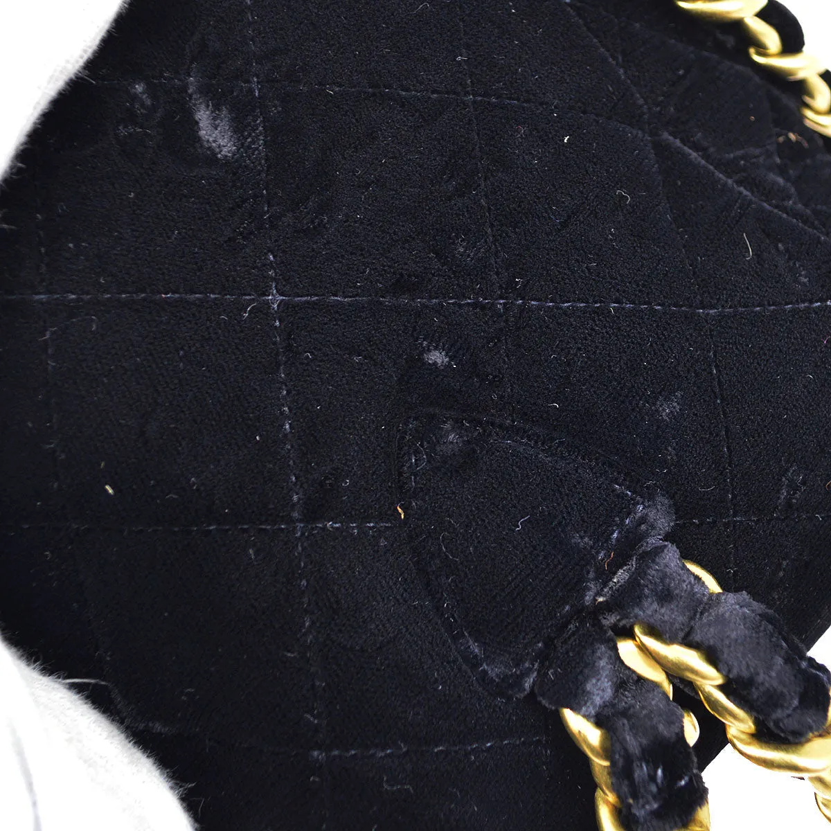 CHANEL * 1994-1996 Black Velvet Duma Backpack Small