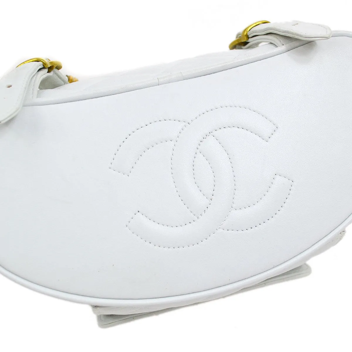 CHANEL * 1994-1996 DUMA Backpack Medium White Lambskin