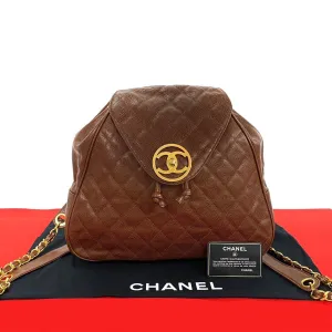 Chanel  Backpack Brown Leather