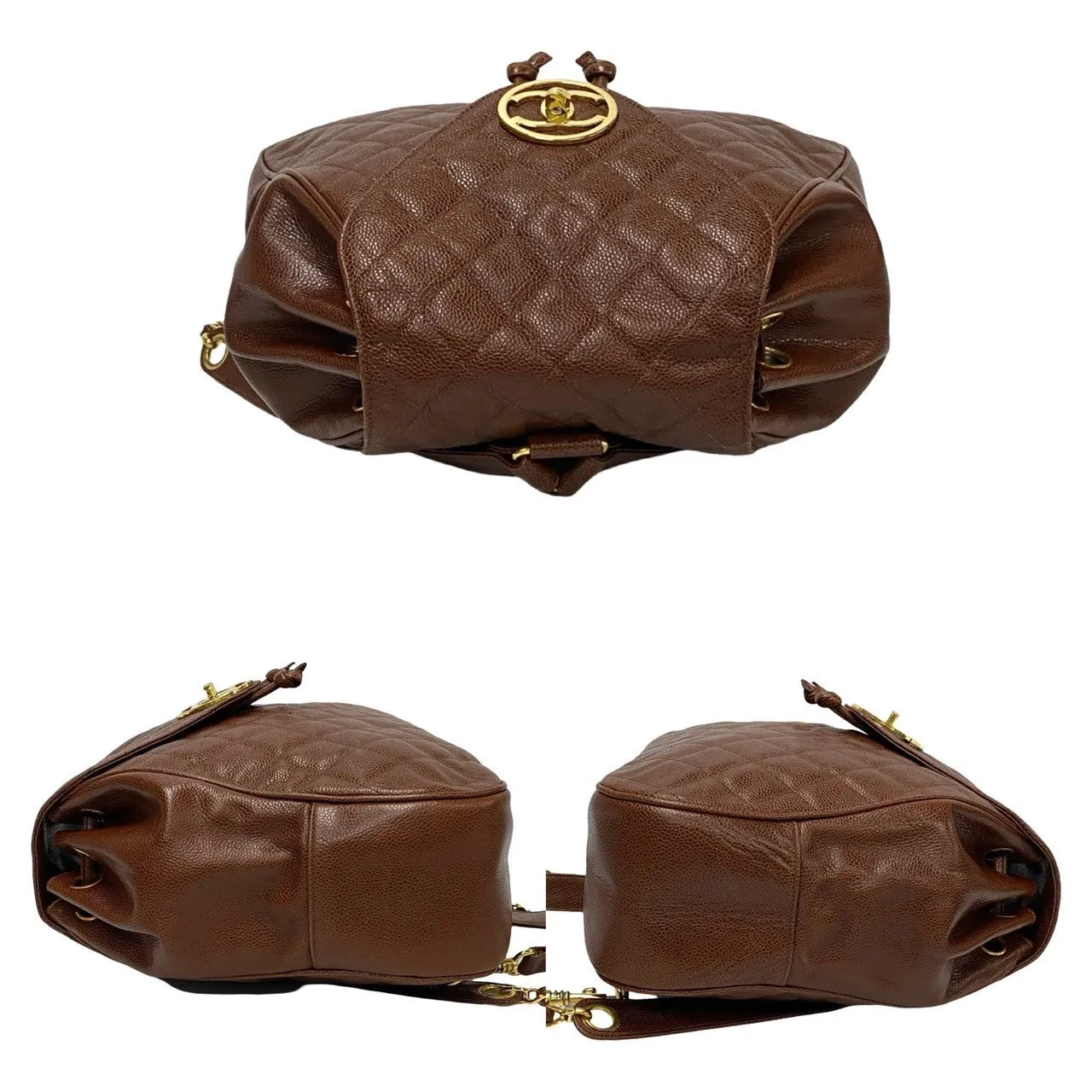 Chanel  Backpack Brown Leather