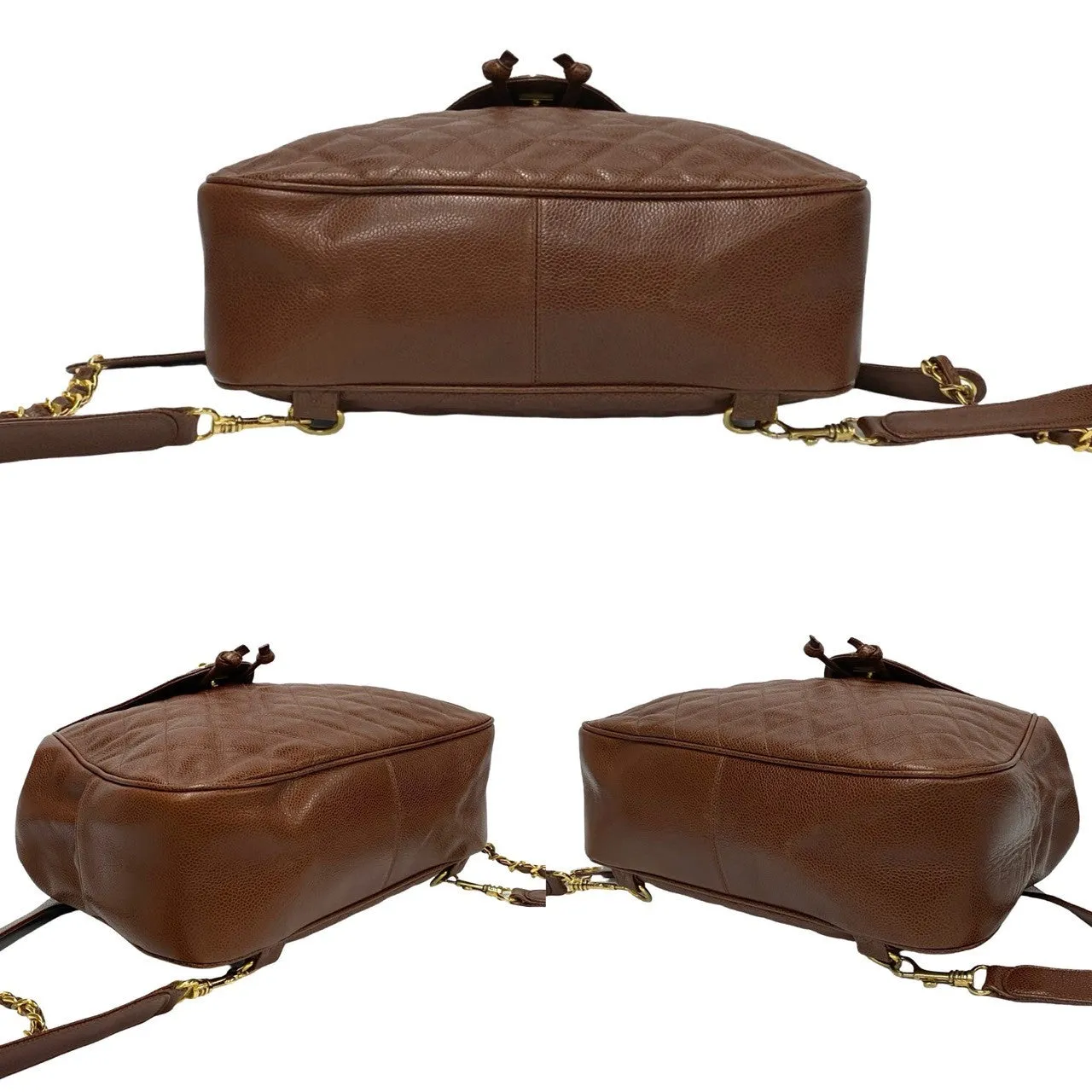 Chanel  Backpack Brown Leather