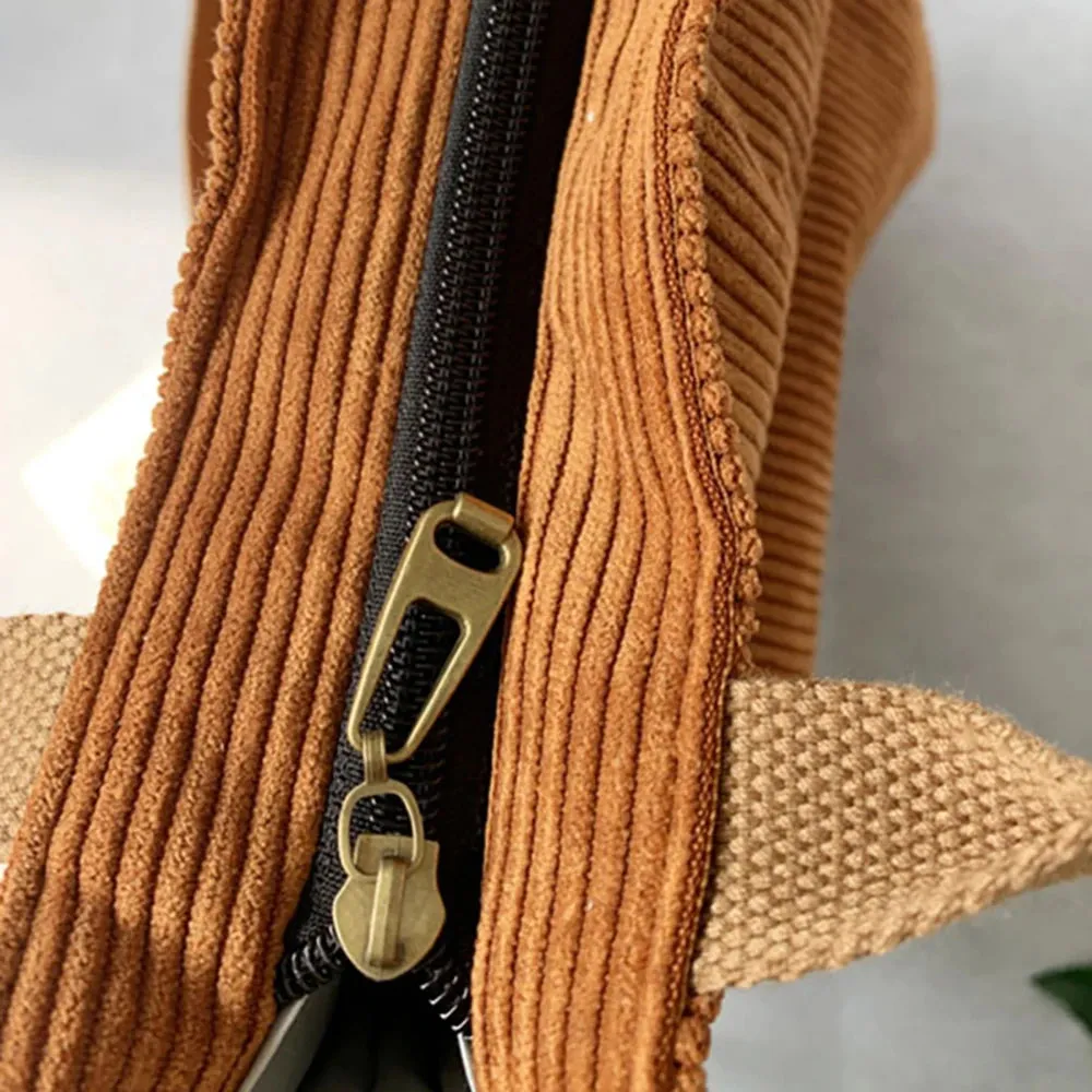 Charming Corduroy Cutie 🎀✨ Large Tote for Stylish Adventures! 👜🌼
