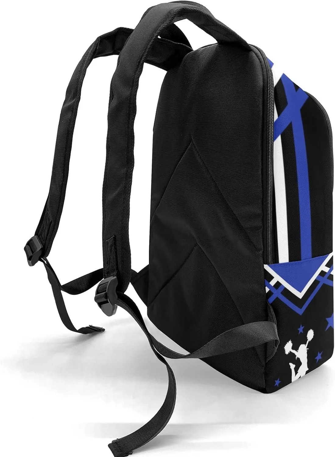 Cheerleader Cheer Blue 1 Personalized Backpack for Teen Boys Girls,Custom Travel Backpack Bookbag Casual Bag Name Gift