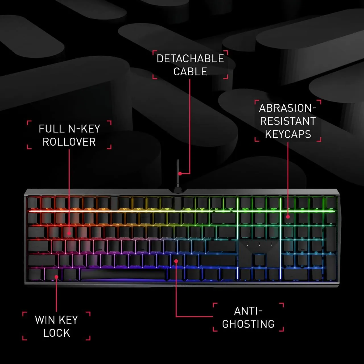 Cherry MX Board 3.0 S Wired Gamer Mechanical Keyboard with Aluminum Housing - MX Red Switches (Slight Clicky) for Gaming and Office - Customizable RGB Backlighting - Full Size - Black