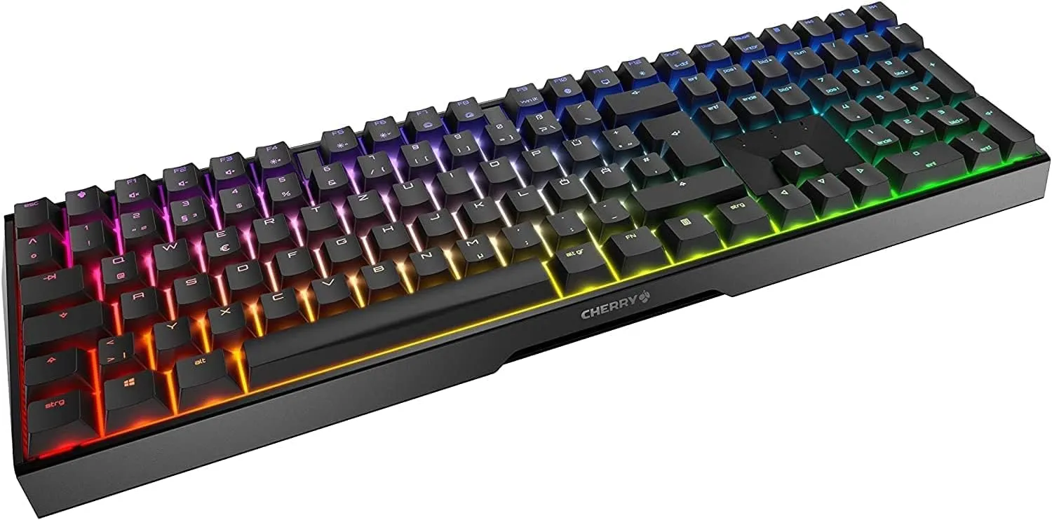 Cherry MX Board 3.0 S Wired Gamer Mechanical Keyboard with Aluminum Housing - MX Red Switches (Slight Clicky) for Gaming and Office - Customizable RGB Backlighting - Full Size - Black