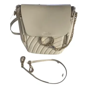 Chloé faye ecru leather backpacks