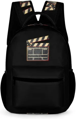 Cinema Clapper Board Travel Laptop Backpack Durable Computer Bag Daypack for Men Women