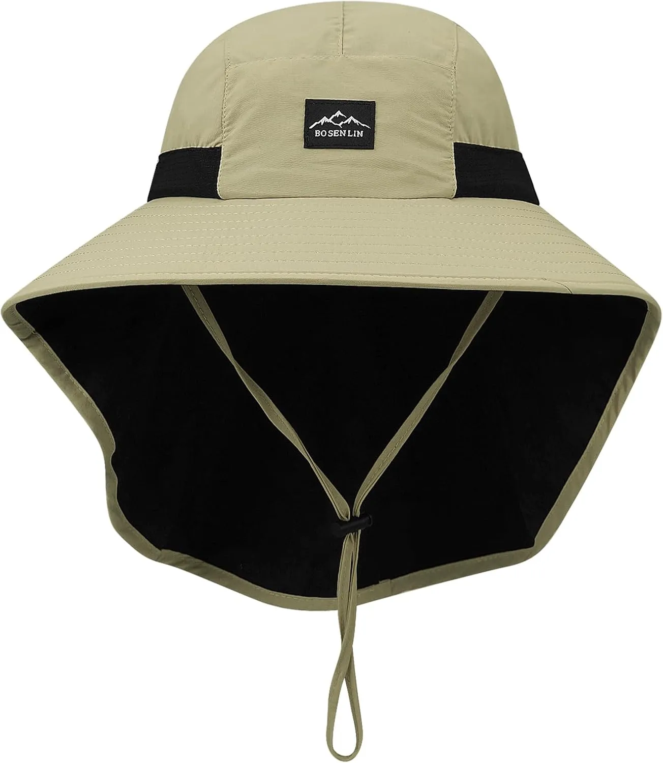Clakllie Waterproof Wide Brim Sun Hat with Neck Flap UPF 50  Fishing Hats Sun Protection Gardening Safari Hat for Hiking