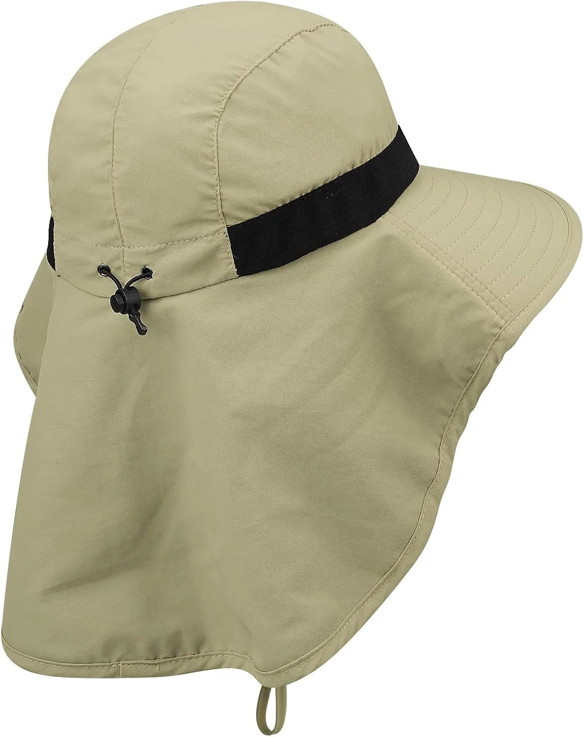 Clakllie Waterproof Wide Brim Sun Hat with Neck Flap UPF 50  Fishing Hats Sun Protection Gardening Safari Hat for Hiking