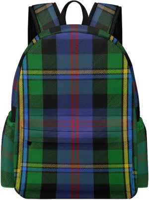 Clan Malcolm Tartan Casual Lightweight Large Capacity Travel Backpack Unisex