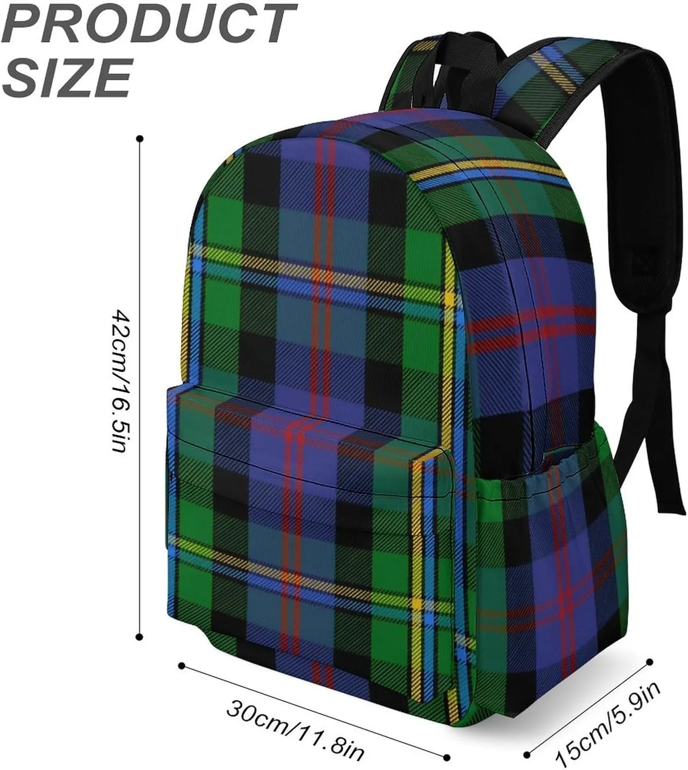 Clan Malcolm Tartan Casual Lightweight Large Capacity Travel Backpack Unisex