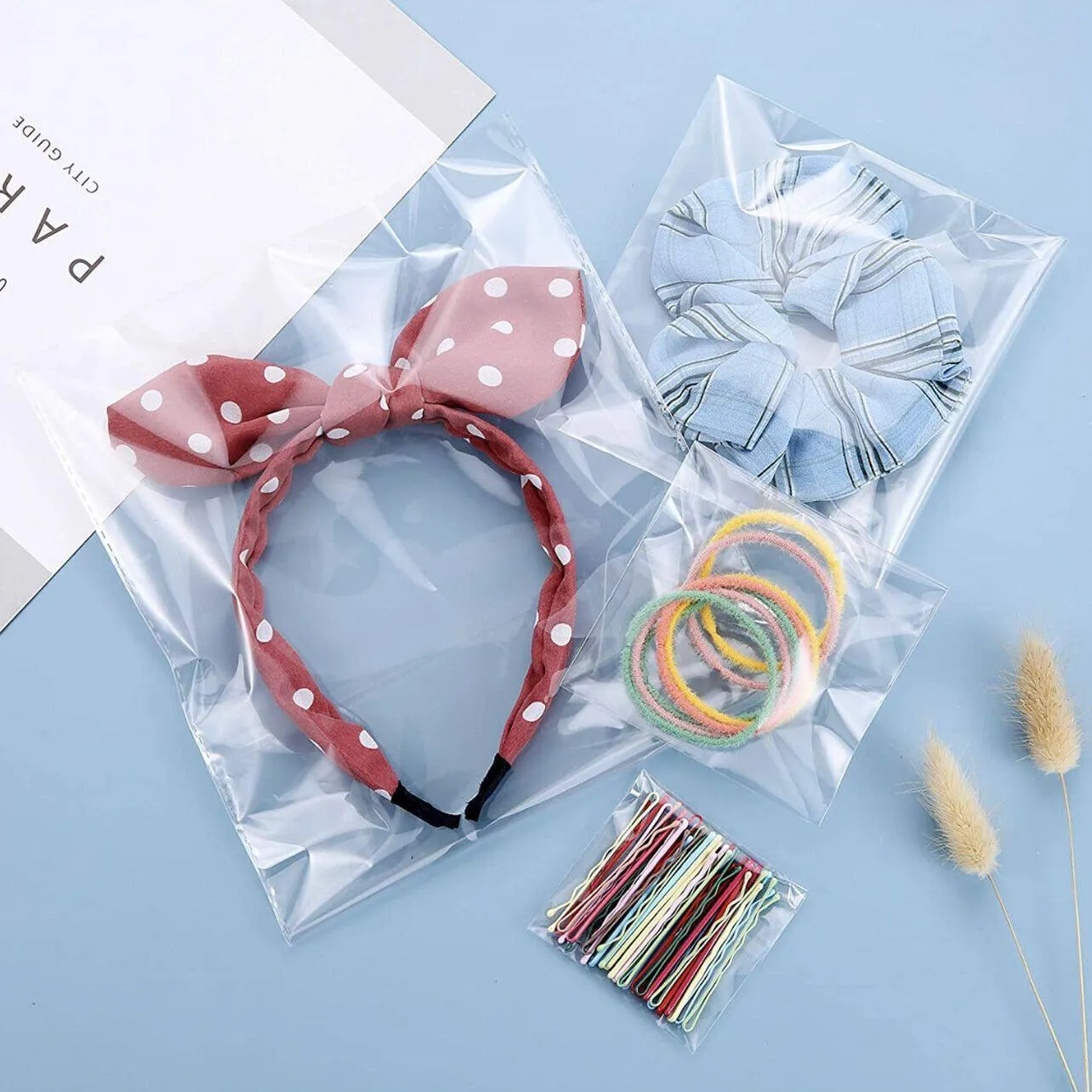 Clear Plastic Self Adhesive Candy Packaging Bags 100PCS