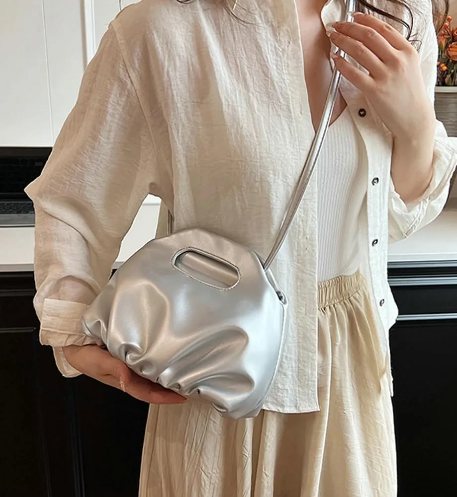 Cloud Purse Clutch for Women Trendy Shoulder Bag PU Leather Tote Bags Cute Hobo Crossbody Bag Evening Handbag