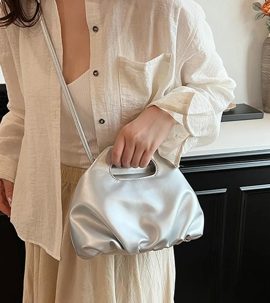 Cloud Purse Clutch for Women Trendy Shoulder Bag PU Leather Tote Bags Cute Hobo Crossbody Bag Evening Handbag