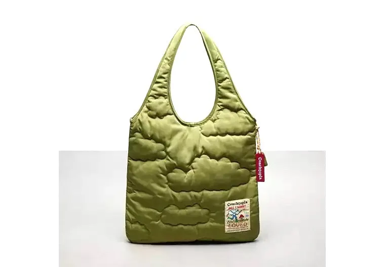 COACH COACHTOPIA LOOP FLAT CLOUD QUILTING TOTE BAG