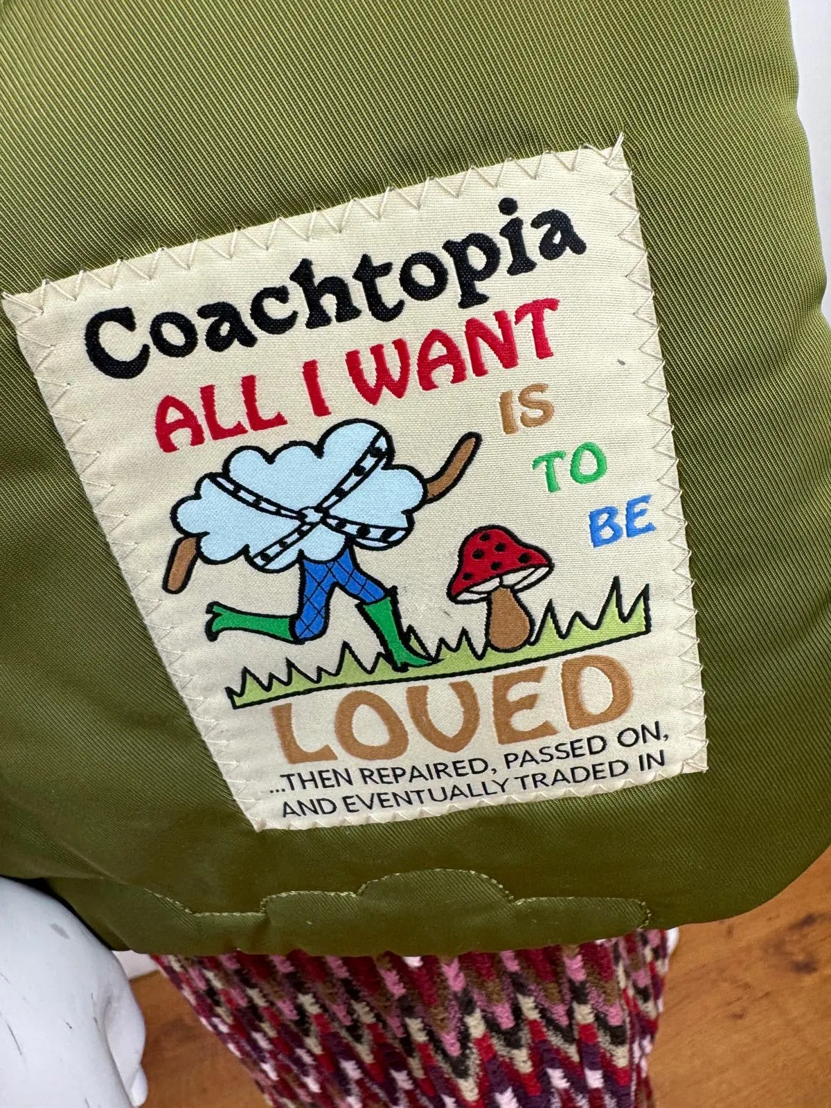COACH COACHTOPIA LOOP FLAT CLOUD QUILTING TOTE BAG