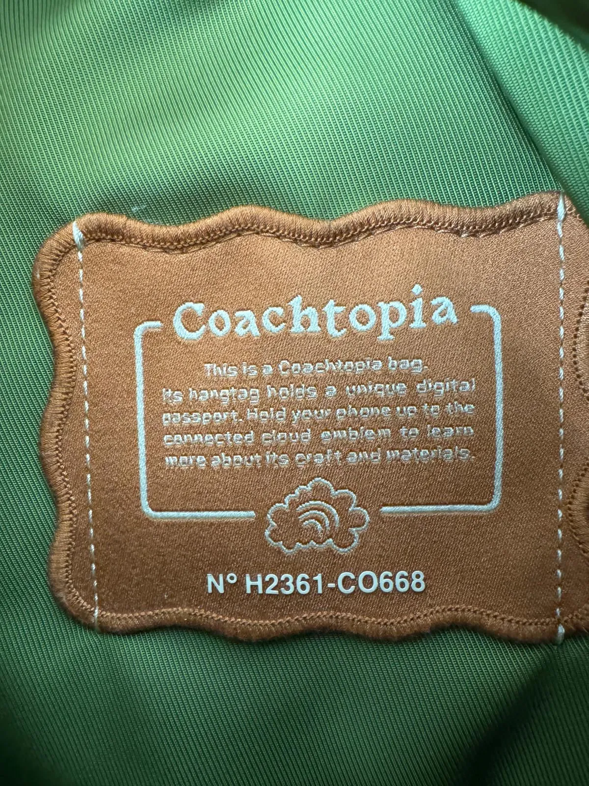 COACH COACHTOPIA LOOP FLAT CLOUD QUILTING TOTE BAG