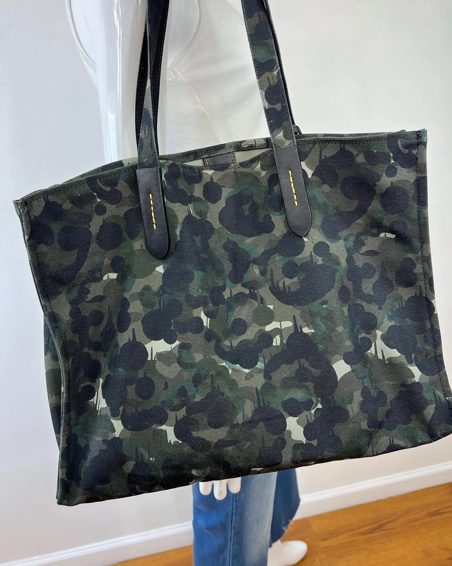 COACH RECYCLED CANVAS CAMO TOTE 42 BAG