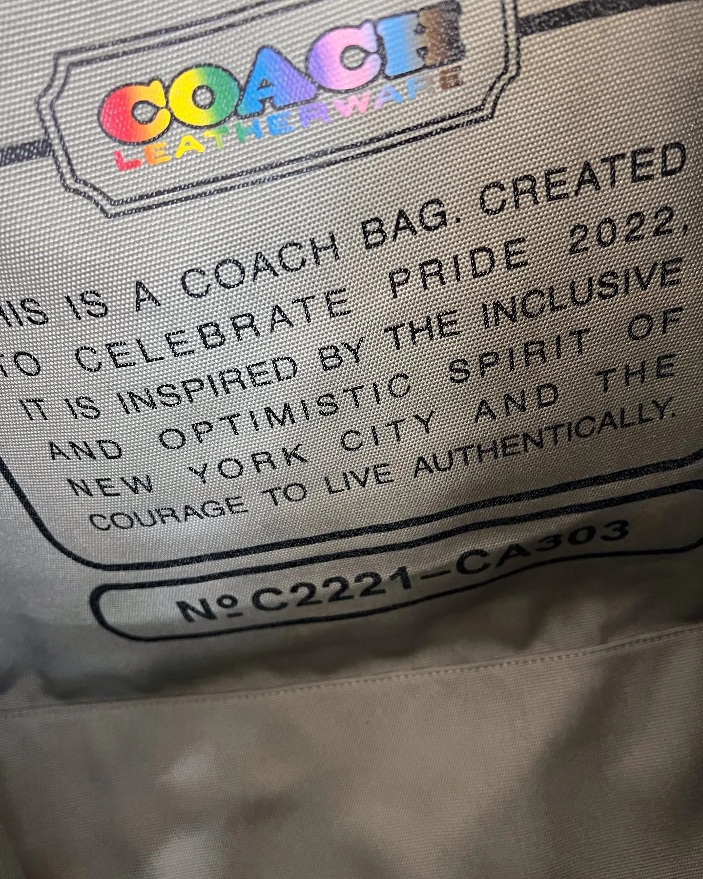COACH RECYCLED CANVAS CAMO TOTE 42 BAG