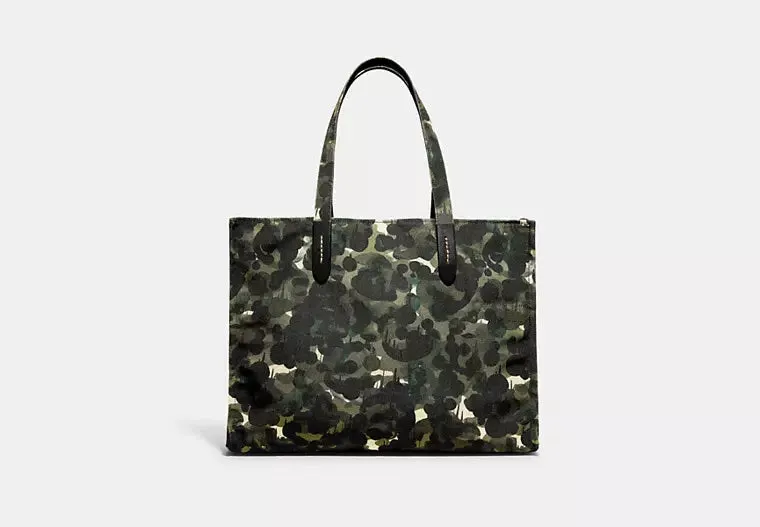 COACH RECYCLED CANVAS CAMO TOTE 42 BAG