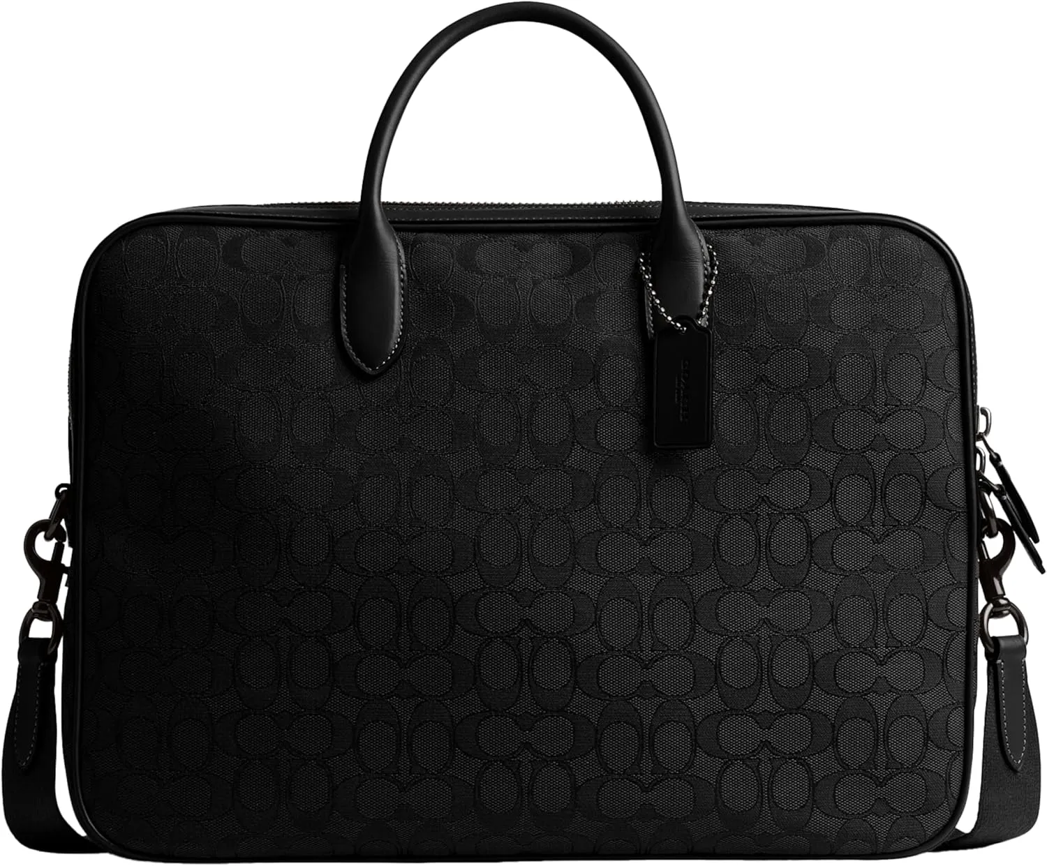Coach Theo Work Bag in Signature Jacquard, Black