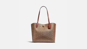 COACH WILLOW TOTE BAG SIGNATURE CANVAS