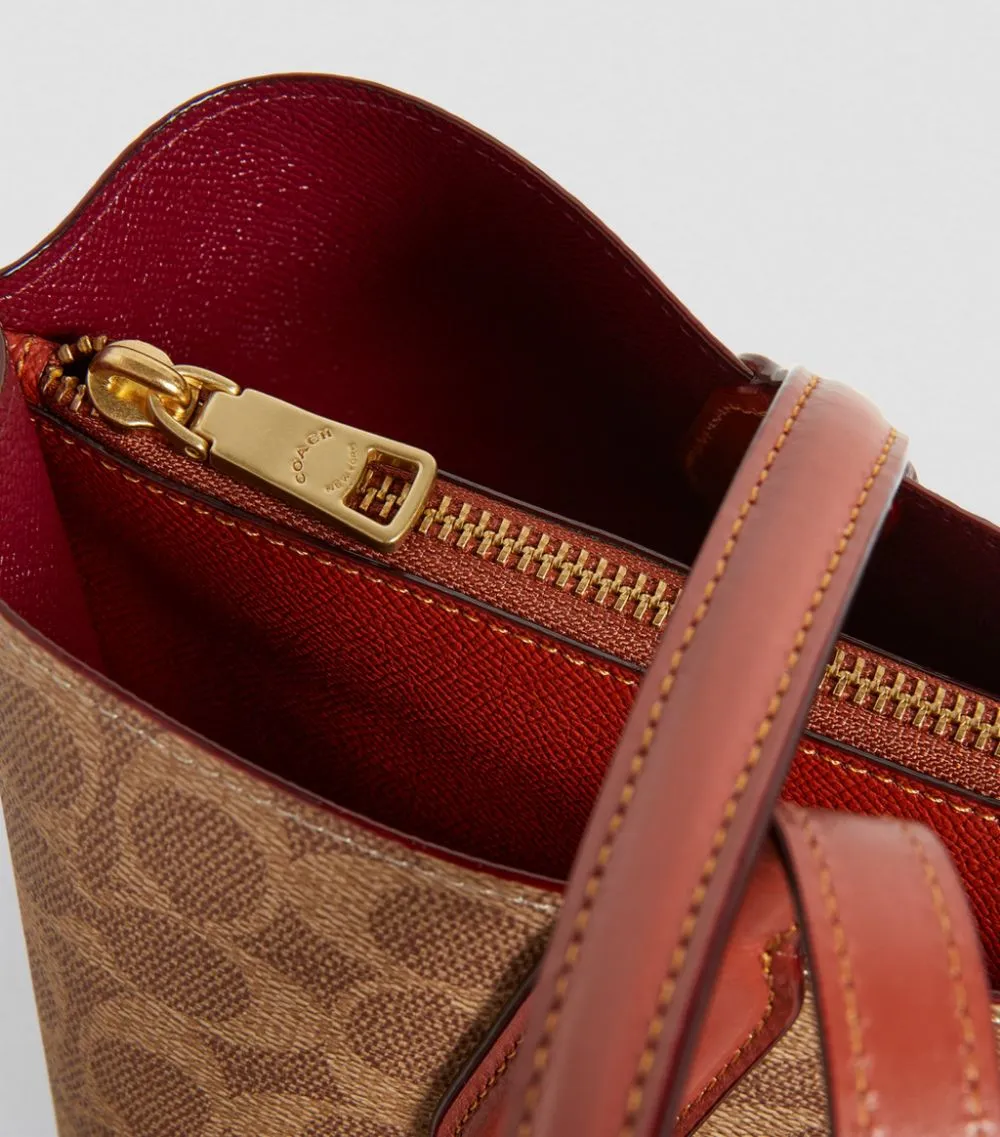COACH WILLOW TOTE BAG SIGNATURE CANVAS