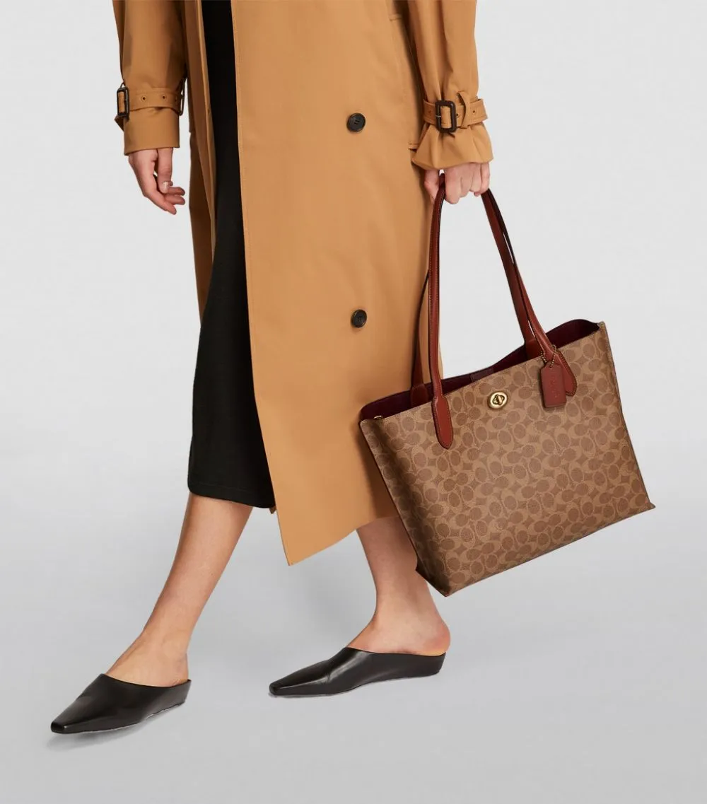 COACH WILLOW TOTE BAG SIGNATURE CANVAS