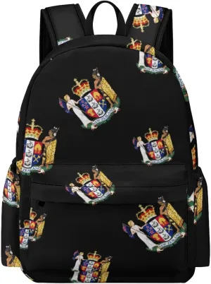 Coat of Arms of New Zealand Backpack for Mens Womens Shoulder Backpacks Travel Bag Laptop 16.5x11.8x5.9in