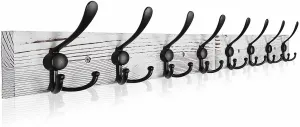Coat Rack Wall Mount 31.5'' Coat Hanger Wall Mount Old White Coat Hooks for Wall Rustic Towel Racks for Bathroom Living Room Coat Hats Clothes