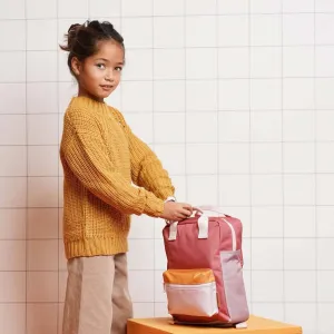 Colorblock Backpack — Vintage Pink