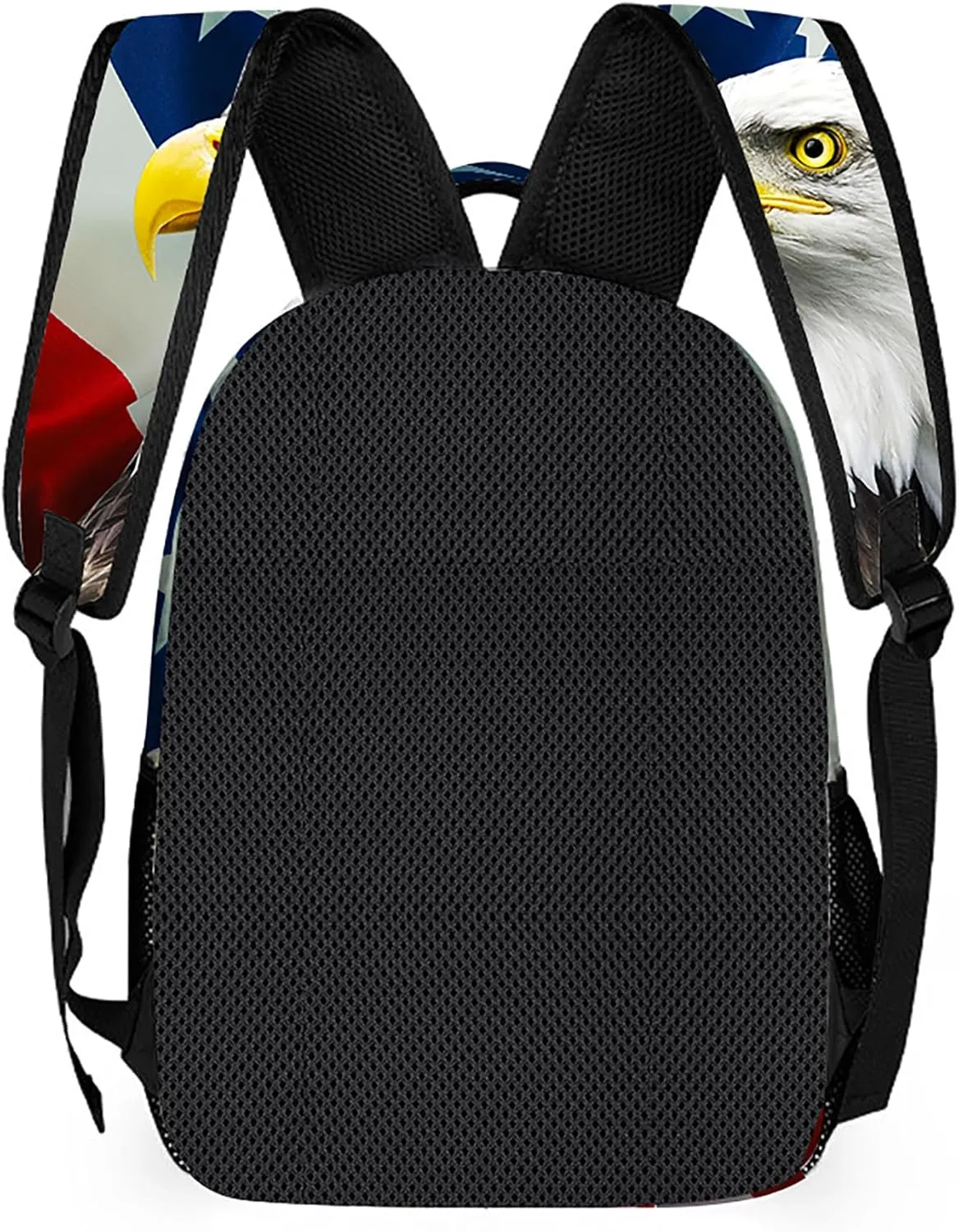 Colorful American Flag Backpack, Lightweight Durable Laptop Bag 3D Printed Daypack with Multiple Pockets, Stylish Shoulders Backpack(American Flag & Eagle)