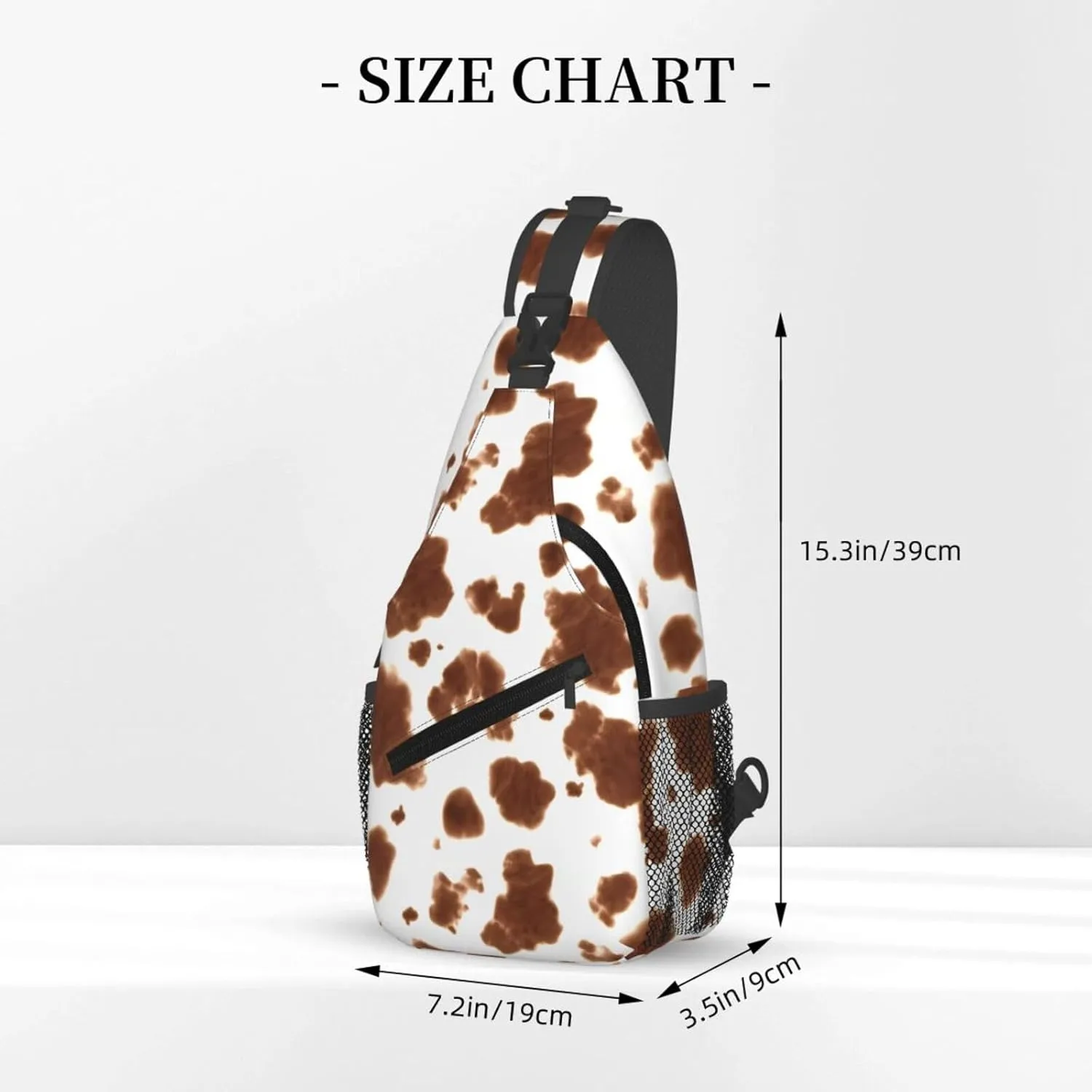 Colorful Cow Pattern Sling Bag Casual Chest Bags Adjustable Crossbody Bag Shoulder Backpack For Travel Hiking