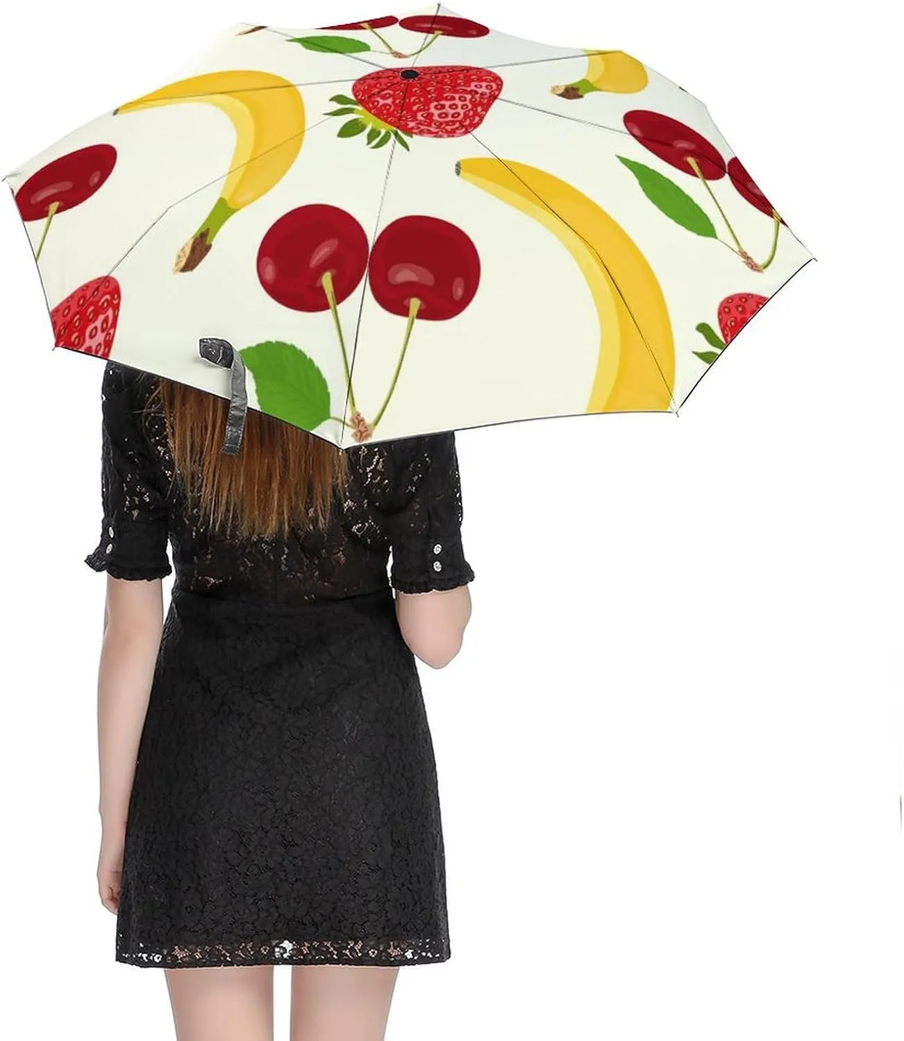 Colorful with Snails Compact Travel Umbrella, Windproof Waterproof Stick Umbrella Protection Umbrellas