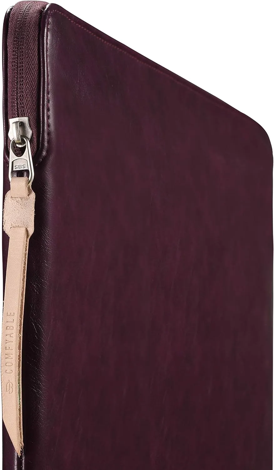 Comfyable Slim Protective Laptop Sleeve 15 Inch 14 Inch, PU Leather Bag Compatible with 15" MacBook Air (Snug Fit) M4 2025 & 14" MacBook Pro M4 (Loose Fit), Computer Case for Mac, Berry Brown