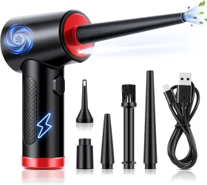 Compressed Air - Cordless Electric Air Duster, Reusable Canned Air for Computers/Electronics/Keyboards/Blaster/Laptop Dust Spray Cleaner, Powerful Air Blower with Fast USB Charging-Replace Air Can
