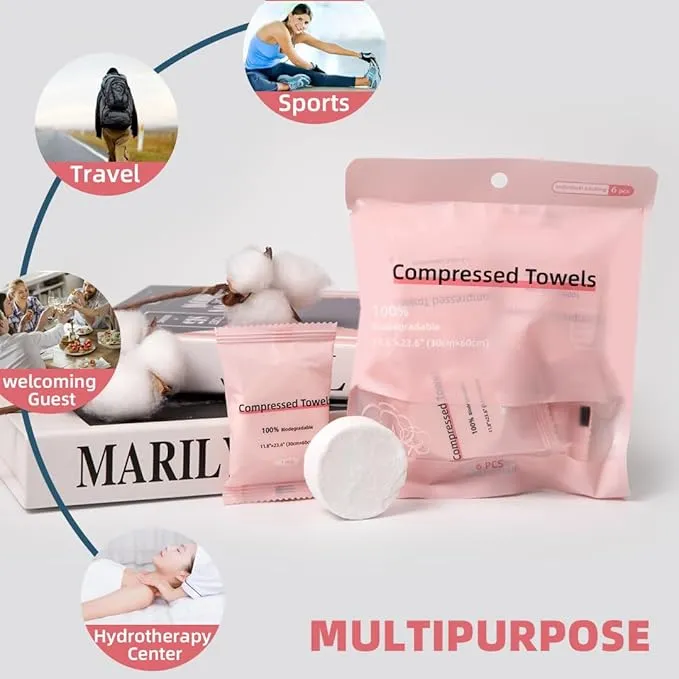 Compressed Towels Tablets,Disposable Face Towels for Travel Camping Hiking,Portable Coin Tissues for Home Beauty and Outdoors