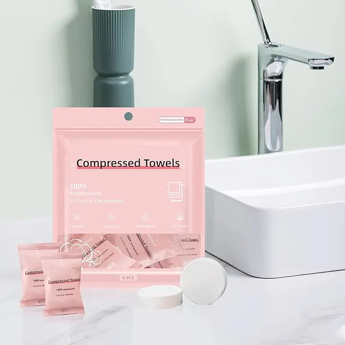 Compressed Towels Tablets,Disposable Face Towels for Travel Camping Hiking,Portable Coin Tissues for Home Beauty and Outdoors