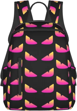 Cool Monsters Eyes Casual Backpacks Large Capacity Laptop Backpack Sports Fitness Rucksack Travel Carry-On Daypack Adjustable Shoulder Strap Work Bag for Outdoor Camping